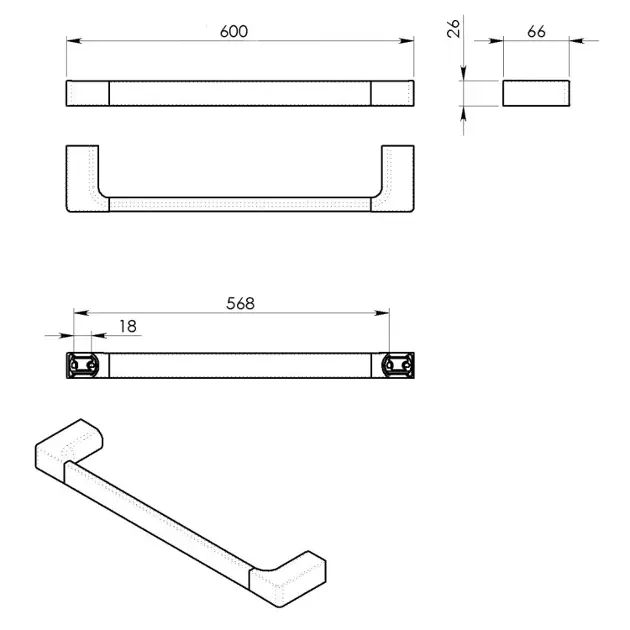 Sapho - Gedy Pirenei - Törölközőtartó - PI216088 – 2. kép