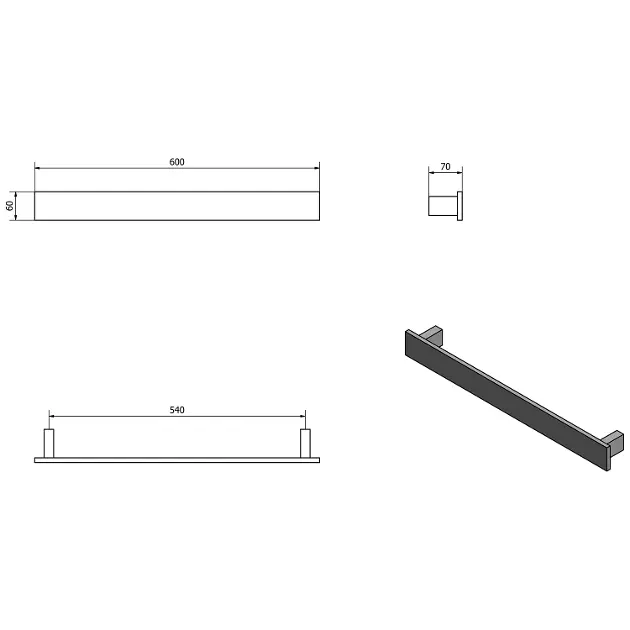 Sapho - Patron - Törölközőtartó - PX023 – 2. kép