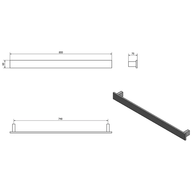 Sapho - Patron - Törölközőtartó - PX079 – 2. kép