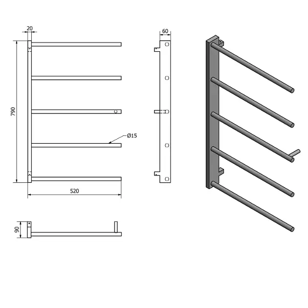 Sapho - Slice - Törölközőtartó - SN883 – 2. kép