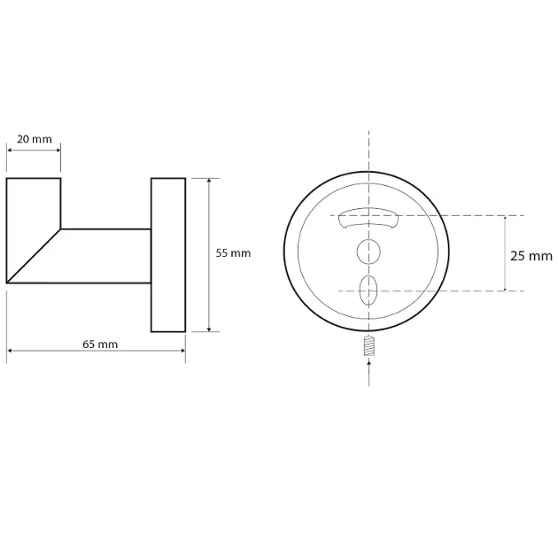 Sapho - X-Round - Törölközőtartó - XR208B – 2. kép