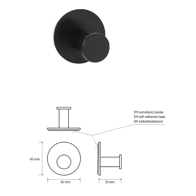 Sapho - X-Round - Törölközőtartó - XR219B – 2. kép