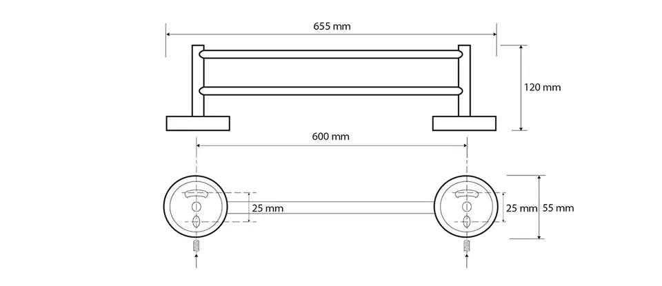 Sapho - X-Round - Törölközőtartó - XR401B – 2. kép