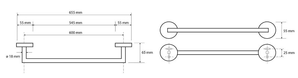 Sapho - X-Round - Törölközőtartó - XR404B – 2. kép