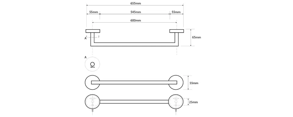 Sapho - X-STEEL - Törölközőtartó - XS402 – 2. kép