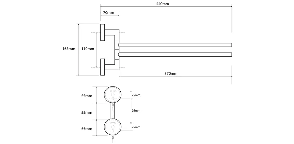 Sapho - X-STEEL - Törölközőtartó - XS405 – 2. kép