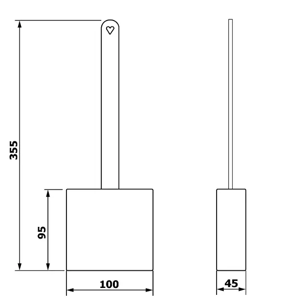Aqualine - Accessories - WC-kefe - TF010 – 2. kép
