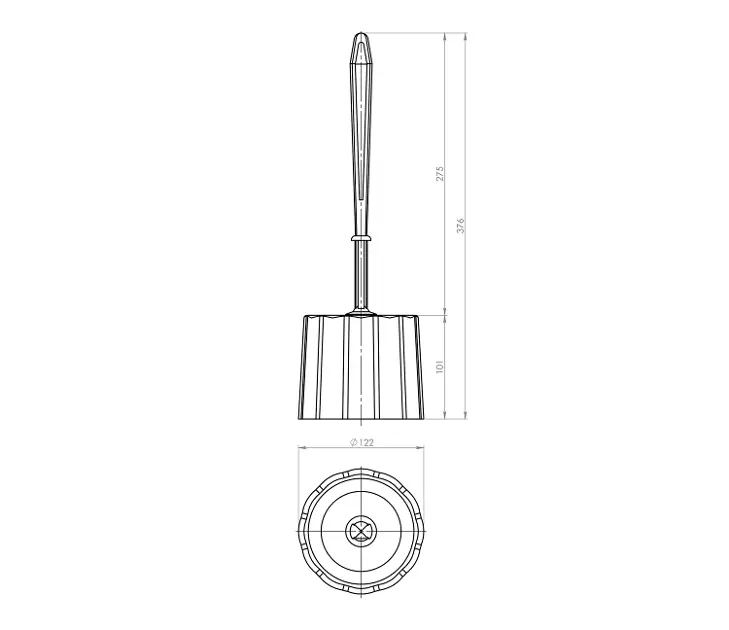 Aqualine - Zeno - WC-kefe - ZE33 – 2. kép