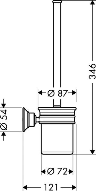 Axor - Montreux - WC-kefe - 42035000 – 2. kép