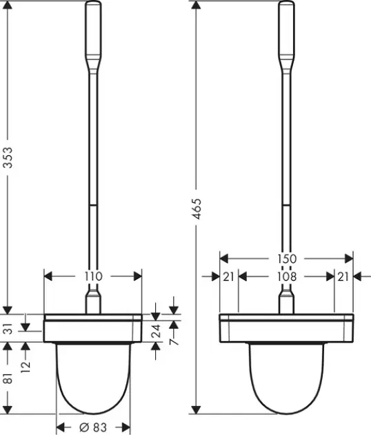 Axor - Universal - WC-kefe - 42835000 – 2. kép