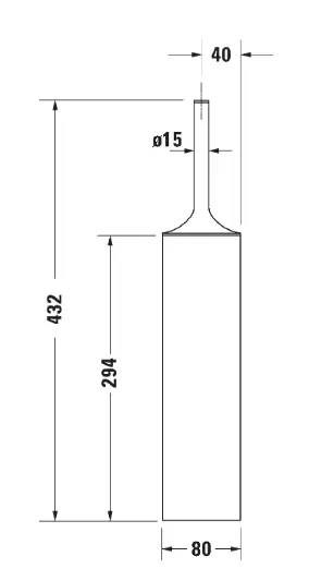 Duravit - Starck T - WC-kefe - 0099457000 – 2. kép