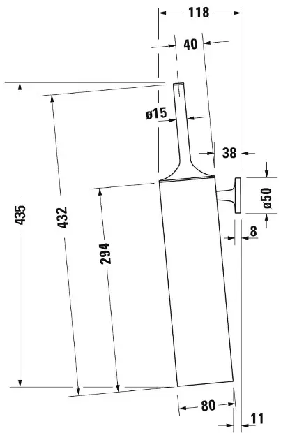 Duravit - Starck T - WC-kefe - 0099464600 – 2. kép