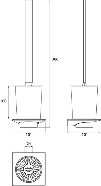 Kiemelt csomag - Fürdőszoba kiegészítő csomag - Emco - Törölközőtartó 60cm, króm + Akasztó, króm + Fali szemetes 9x26cm + Fali WC papír tartó, króm + Fali WC kefe tartó (1660.001.60 + 1675.001.00 + 3553.001.00 + 1600.001.01+ 1615.001.02) – 9. kép