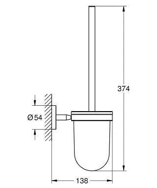 Grohe - BauCosmopolitan - WC-kefe - 40463001 – 2. kép