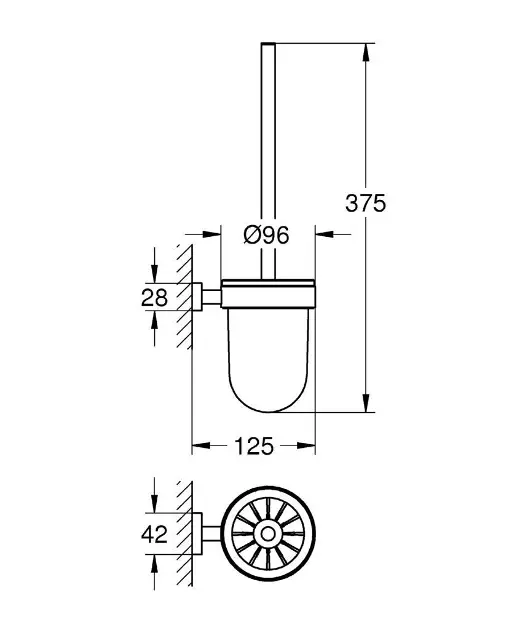 Grohe - Essentials Cube - WC-kefe - 40513001 – 2. kép