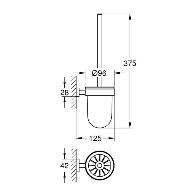 Grohe - Essentials Cube - WC-kefe - 40513AL1 – 2. kép