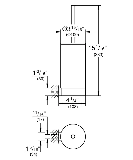 Grohe - Selection - WC-kefe - 41076GN0 – 2. kép