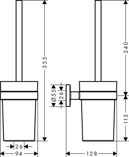 Hansgrohe - Logis Universal - WC-kefe - 41722000 – 2. kép