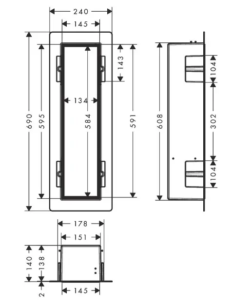 Hansgrohe - XtraStoris Rock - WC-kefe - 56060700 – 2. kép