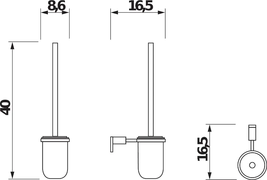 Jika - Basic - WC-kefe - H3843A10040001 – 2. kép