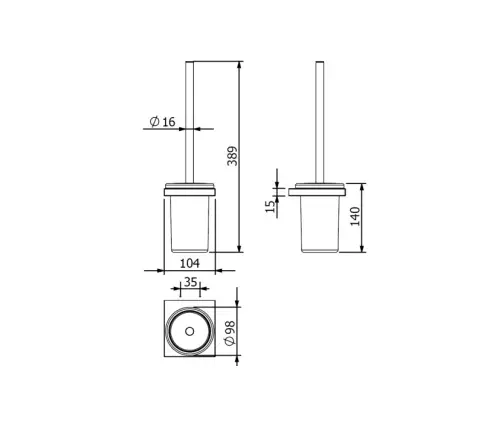 Kludi - Vela C - WC-kefe - 3197439 – 2. kép