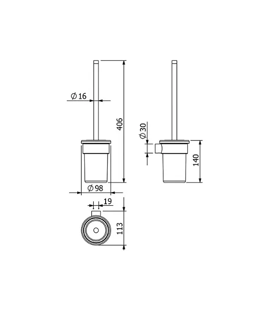 Kludi - Vela R - WC-kefe - 58974N5 – 2. kép