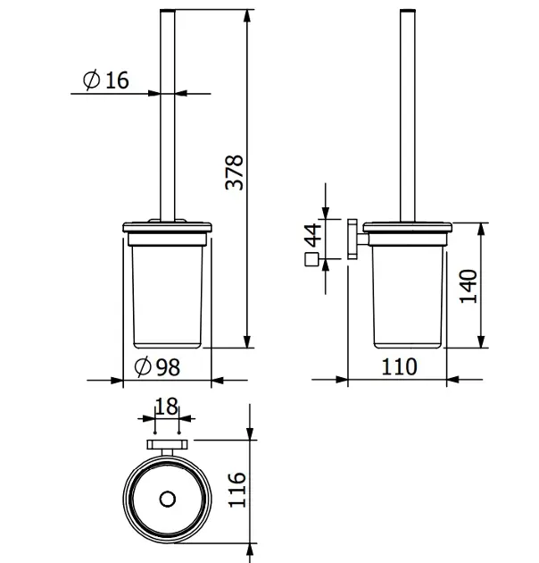 Kludi - Vela S - WC-kefe - 25974N0 – 2. kép