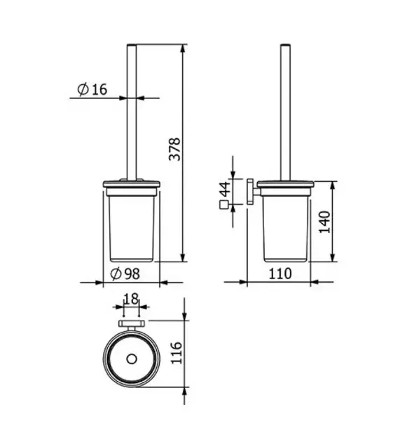 Kludi - Vela S - WC-kefe - 25974N1 – 2. kép