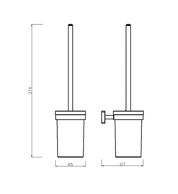 Novaservis - Ferro Greta - WC-kefe - AGR14GM – 2. kép