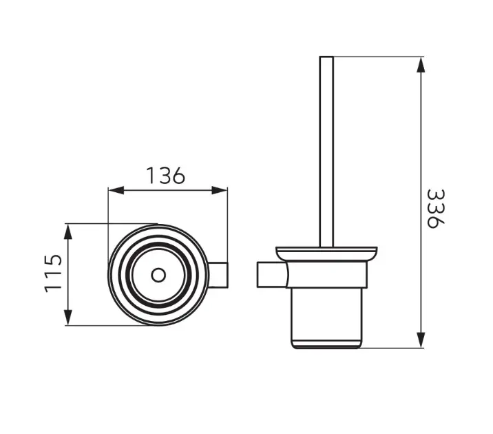 Novaservis - Ferro Nostris - WC-kefe - ANS14BL – 2. kép