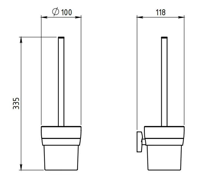 Novaservis - Metalia 11 - WC-kefe - 0133,0 – 2. kép