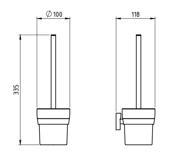 Novaservis - Metalia 12 - WC-kefe - 0233,0 – 2. kép