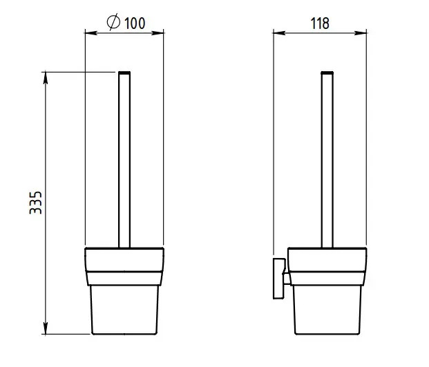 Novaservis - Metalia 12 - WC-kefe - 0233,05 – 2. kép