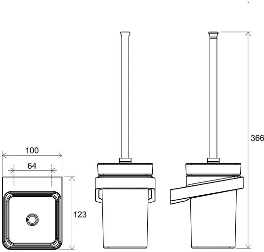 Ravak - 10° - WC-kefe - X07P566 – 2. kép