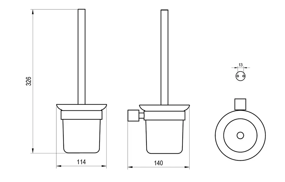 Ravak - Fold - WC-kefe - X07P1348 – 2. kép