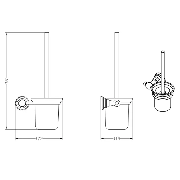 Sapho - Diamond - WC-kefe - 1318-08 – 2. kép