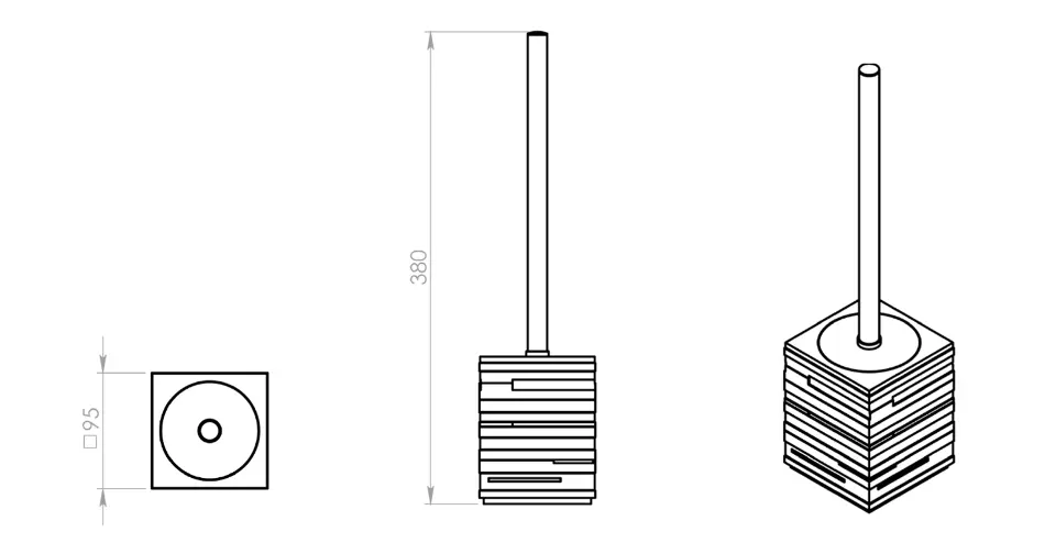 Sapho - Gedy Quadrotto - WC-kefe - QU3302 – 2. kép