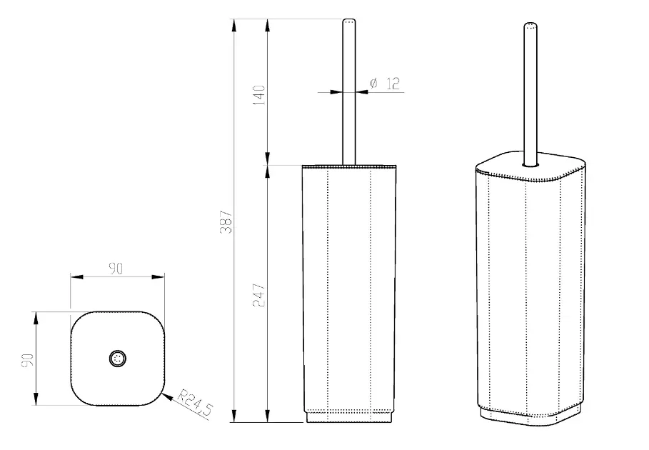 Sapho - Gedy Seventy - WC-kefe - 633466 – 2. kép