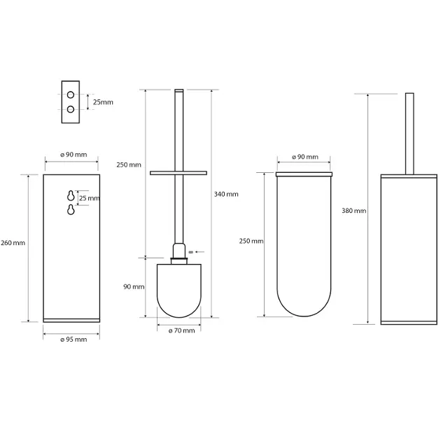 Sapho - X-STEEL - WC-kefe - XS300 – 2. kép
