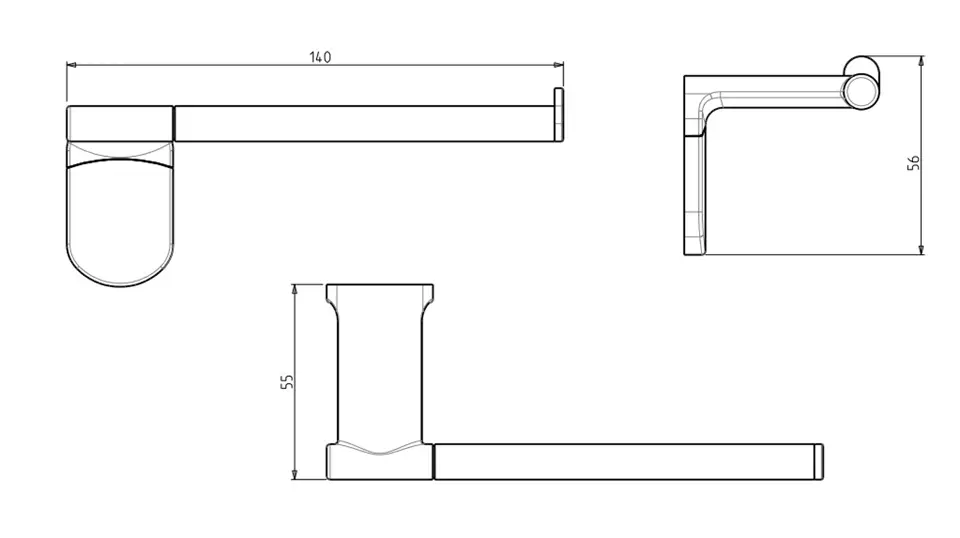 Aqualine - Zero - WC-papír tartó - ZE017 – 2. kép