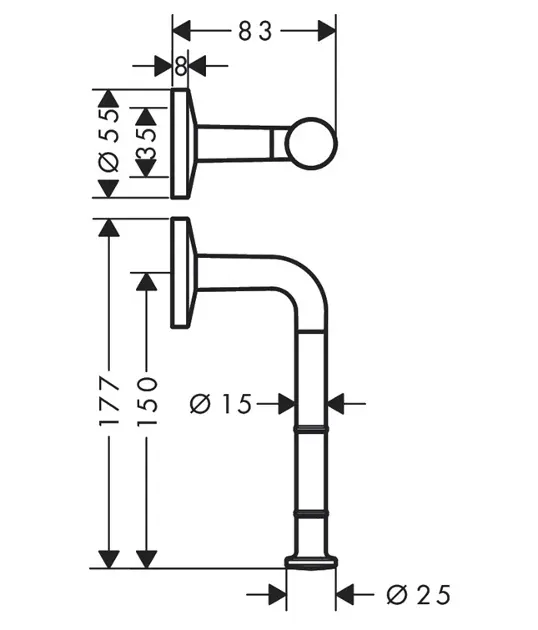 Axor - Universal Circular - WC-papír tartó - 42856140 – 2. kép