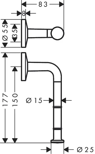 Axor - Universal Circular - WC-papír tartó - 42856670 – 2. kép