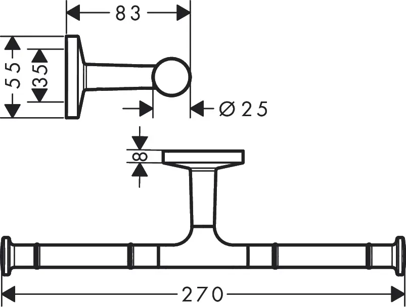 Axor - Universal Circular - WC-papír tartó - 42857670 – 2. kép