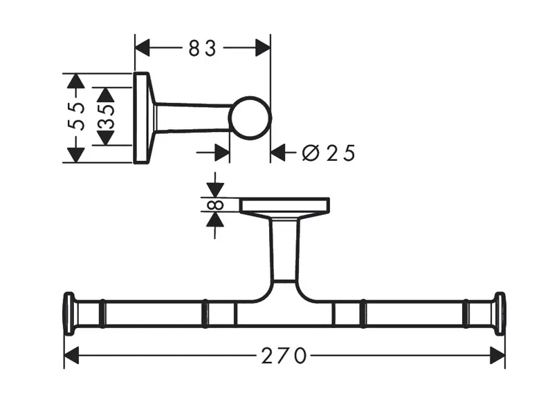 Axor - Universal Circular - WC-papír tartó - 42857990 – 2. kép