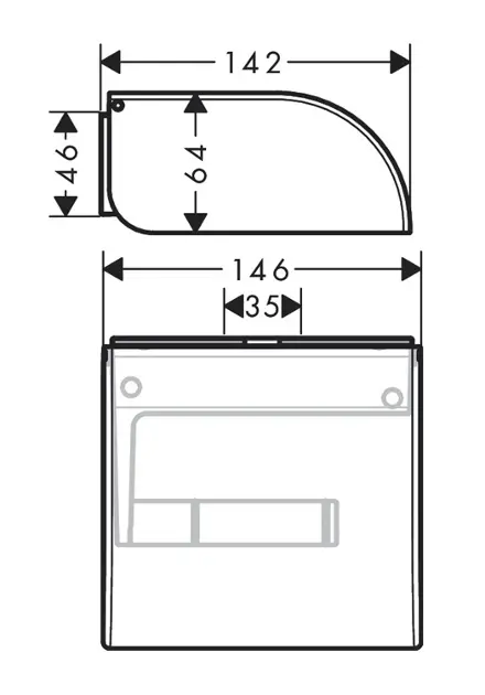 Axor - Universal Circular - WC-papír tartó - 42858340 – 2. kép