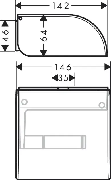 Axor - Universal Circular - WC-papír tartó - 42858670 – 2. kép