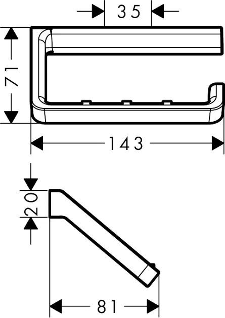Axor - Universal - WC-papír tartó - 42846670 – 2. kép