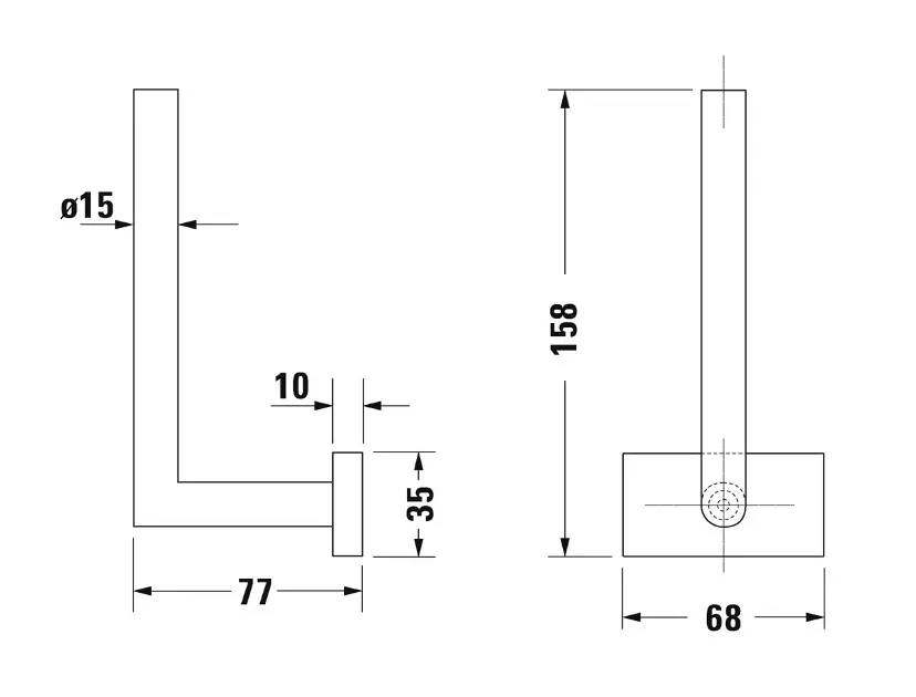 Duravit - Karree - WC-papír tartó - 0099561000 – 2. kép