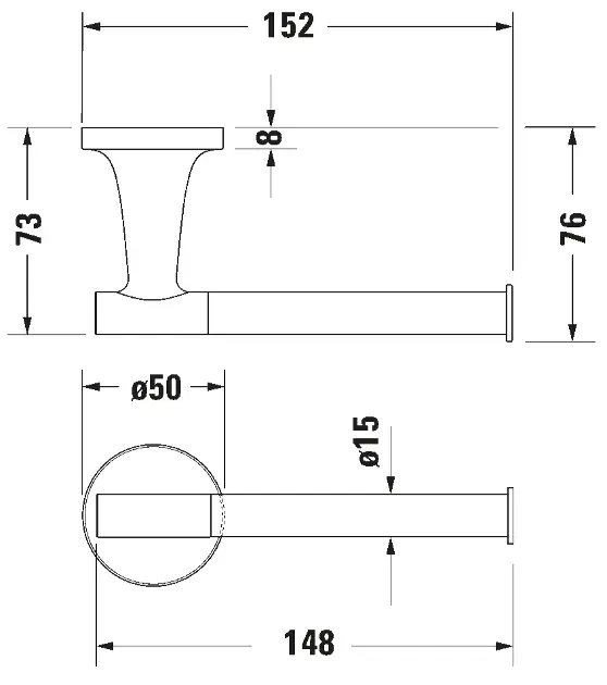 Duravit - Starck T - WC-papír tartó - 0099373400 – 2. kép