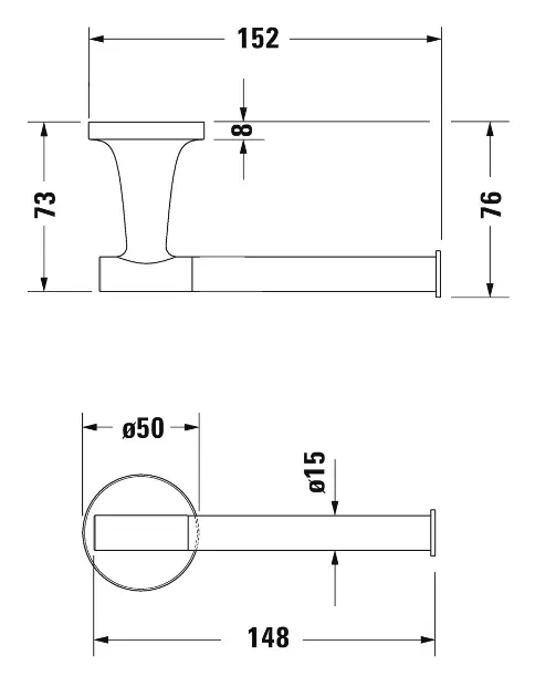 Duravit - Starck T - WC-papír tartó - 0099374600 – 2. kép